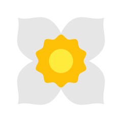 花を表すカラースタイルのアイコン