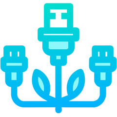 Obraz premium Ethernet cable connection vektor icon illustation