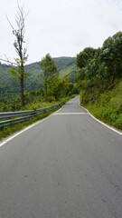 Beautiful scenic road to kodaikanal hills. Surrounded by lush Green Mountain rocks.