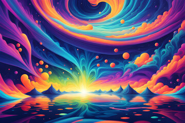 Obraz premium Abstract trippy background
