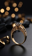 wedding rings on a pillow