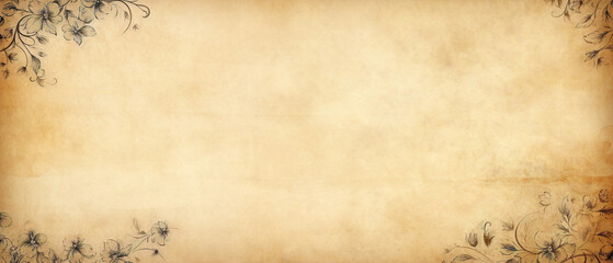 Aged, textured parchment paper with vintage appeal, ideal background for an elegant touch, stock...