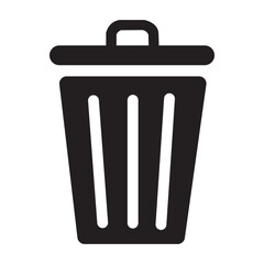 Trash can icon. symbol of delete or remove with trendy flat style icon for web site design, logo, app, UI isolated on white background. vector illustration eps 10