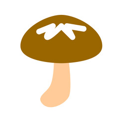 きのこ、シイタケを表すカラースタイルのアイコン
