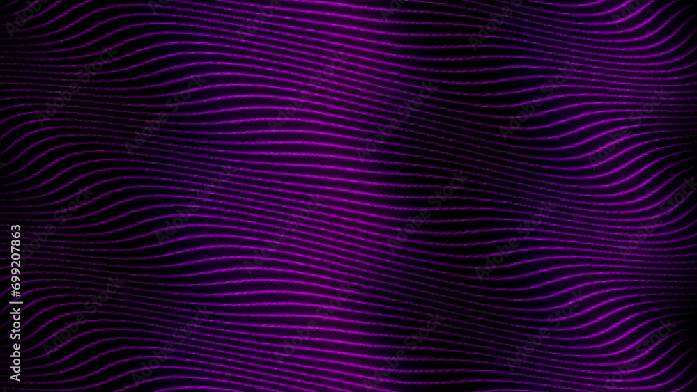 Poster abstract wave lines loop animated video. 3d abstract black background looping animation. wave abstra