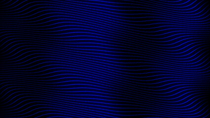 Abstract wave blue lines loop animated video. 3d Abstract black background looping animation. Wave abstract blue wave animation