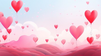 Soft pink Valentine's Day background, a romantic atmosphere, Valentine's background with copy space