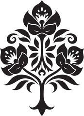 Native Blossom Emblem Ethnic Floral Icon Design Ethnicity in Bloom Decorative Floral Vector