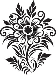 Ethnic Craftsmanship Floral Logo Icon Design Ancestral Petal Prints Ethnic Floral Symbol