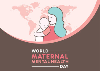 World maternal mental health day design.