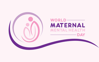 World maternal mental health day design.
