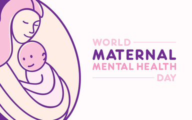 World maternal mental health day design.