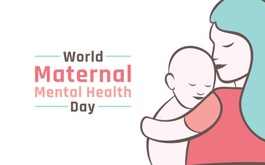 World maternal mental health day design.