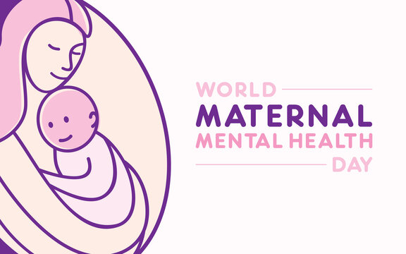World maternal mental health day design.