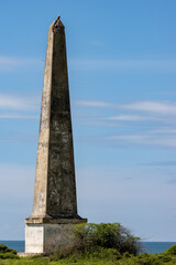 Doric beacon or Doric tower, near Arripu in Sri Lanka. Portuguese, Dutch and British all had...
