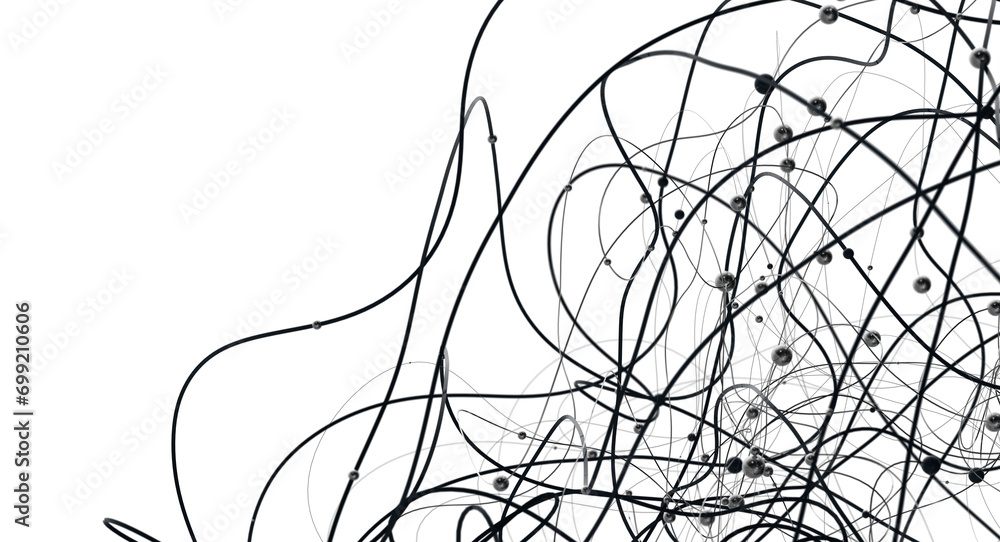 Aufkleber abstract futuristic network on background illustration
