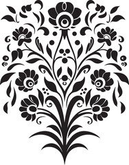 Cultural Mosaic Ethnic Floral Logo Icon Design Indigenous Blossom Decorative Ethnic Floral Element