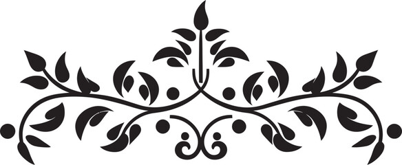 Elegant Petal Embrace Decorative Floral Border Icon Whimsical Flower Edges Vector Border Line Design