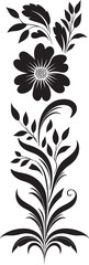 Whimsical Floral Trim Line Vector Design Elegant Vine Borders Decorative Line Emblem