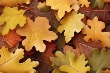 autumn oak leaves background 