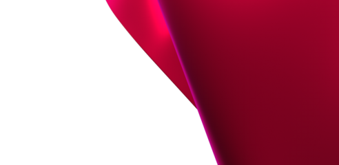 Waving satin cloth isolated on transparent background