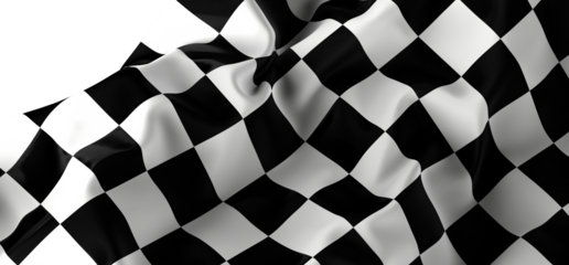 Waving racing finish flag in