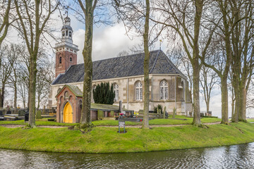 Protestant church in Tjamsweer, Groningen in the Netherlands