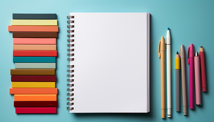 Education is a colorful journey on a wooden table generated by AI