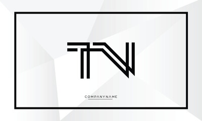 Alphabet letters icon logo TN or NT