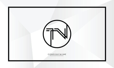 Alphabet letters icon logo TN or NT