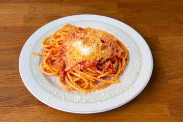 spaghetti all'amatriciana Rome food