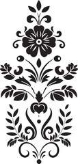Mosaic Florals Geometric Floral Pattern Vector Garden Patterns Black Tile Icon
