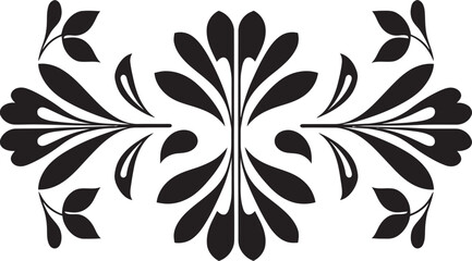 Petal Harmony Geometric Tile Floral Pattern Abstract Garden Grid Black Tile Icon