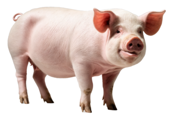 pig on transparent background, PNG