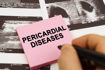 On the ultrasound pictures there are stickers that say - pericardial diseases