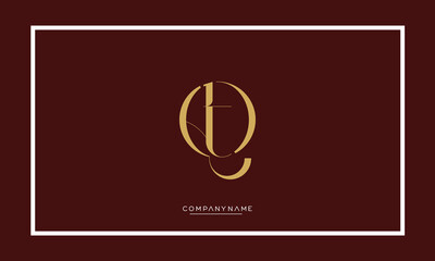 Alphabet letters icon logo TQ or QT
