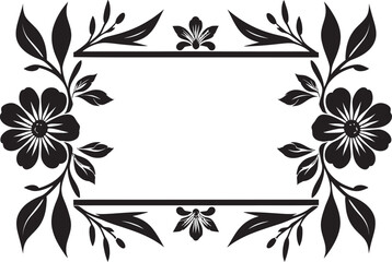 Geometric Blossom Vector Floral Logo Black Elegance Geometric Tile Pattern