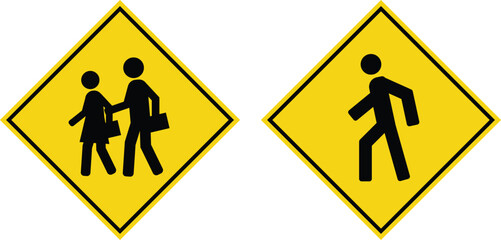 Crossing sign vector illustration