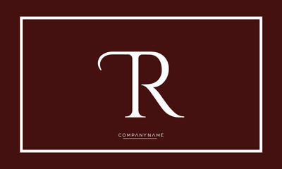 Alphabet letters TR or RT logo monogram
