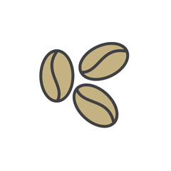 coffee beans icon. sign for mobile concept and web design. outline vector icon. symbol, logo illustration. vector graphics.