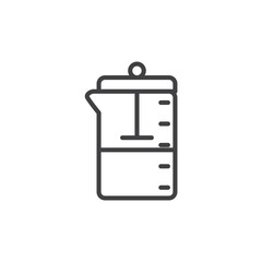 coffee pots icon. sign for mobile concept and web design. outline vector icon. symbol, logo illustration. vector graphics.