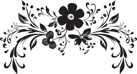 Intricate Ink Gardens Noir Floral Emblem Sketches Graphite Petal Symphonies Hand Drawn Floral Logos