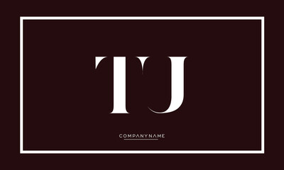 Alphabet letters TU or UT logo monogram
