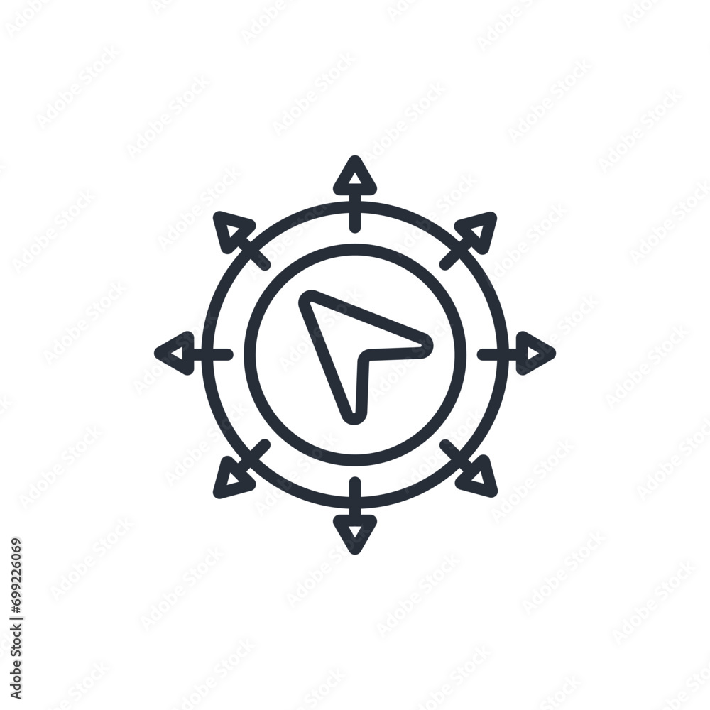Poster navigation icon. vector.editable stroke.linear style sign for use web design,logo.symbol illustratio