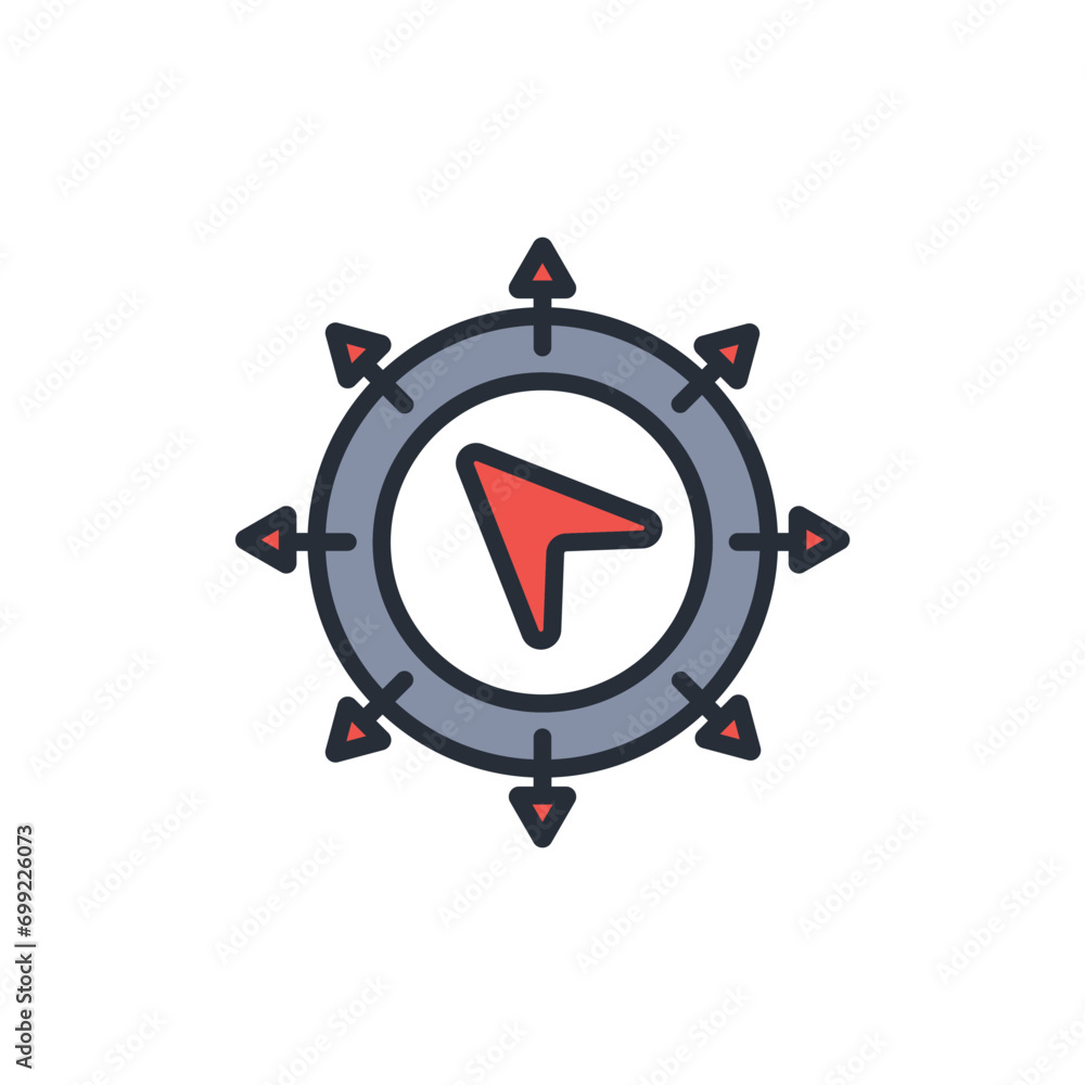 Poster navigation icon. vector.editable stroke.linear style sign for use web design,logo.symbol illustratio