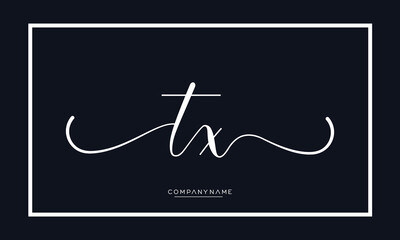 TX or XT Alphabet letters logo monogram
