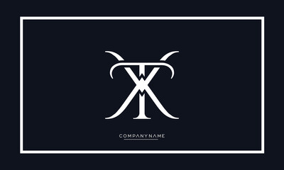 TX or XT Alphabet letters logo monogram
