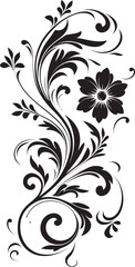 Subtle Floral Scrolls Iconic Logo Element Ethereal Handcrafted Bouquets Vector Logo Design
