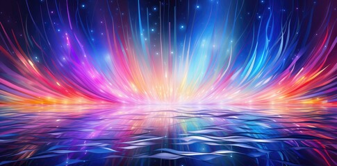 A colorful abstract background with bright lights