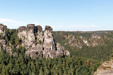Hills and rocks in a park
